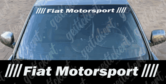 1x 100 cm Fiat Motorsport Aufkleber für Frontscheibe