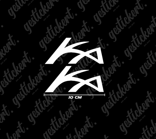 2x 10 cm Aufkleber für Ford Ka