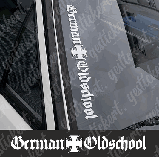 1x 45 cm German Oldschool Aufkleber für Frontscheibe