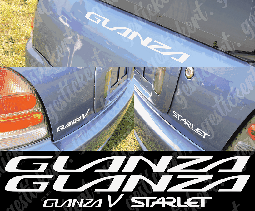 1 Set Aufkleber passend für Toyota Starlet Glanza V