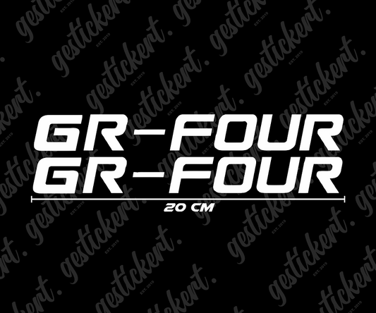 2x 20 cm GR-Four Aufkleber für Toyota