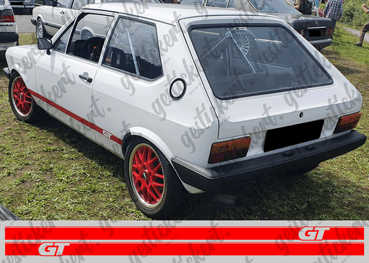 2x Streifen passend für VW Polo 1 GT (86)