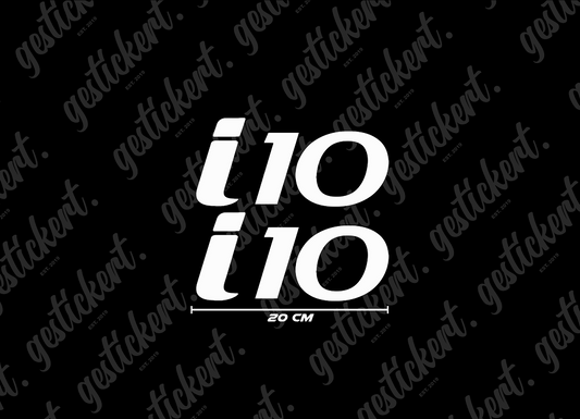 1x 20 cm Aufkleber für Hyundai i10
