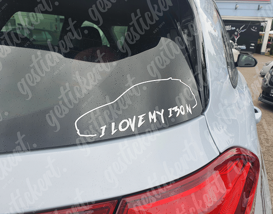 1x I Love My Hyundai I30 N Aufkleber