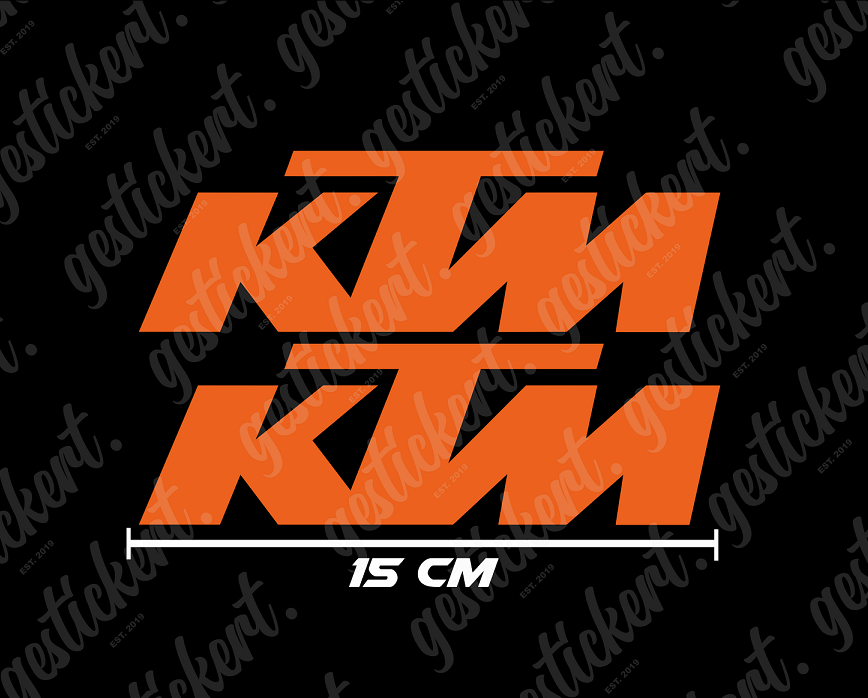 2x 15 cm Aufkleber für KTM