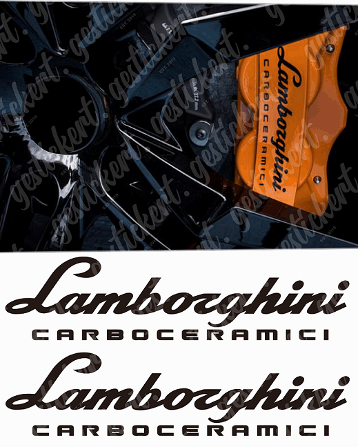 2x Lamborghini Carboceramici Aufkleber für Bremssattel