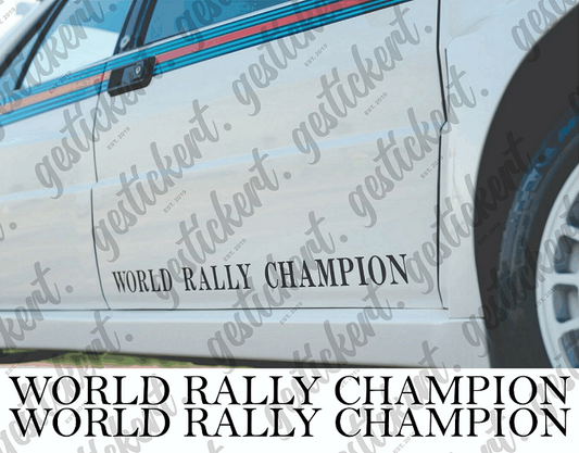 2x World Rally Champion Aufkleber für Lancia Delta Integrale