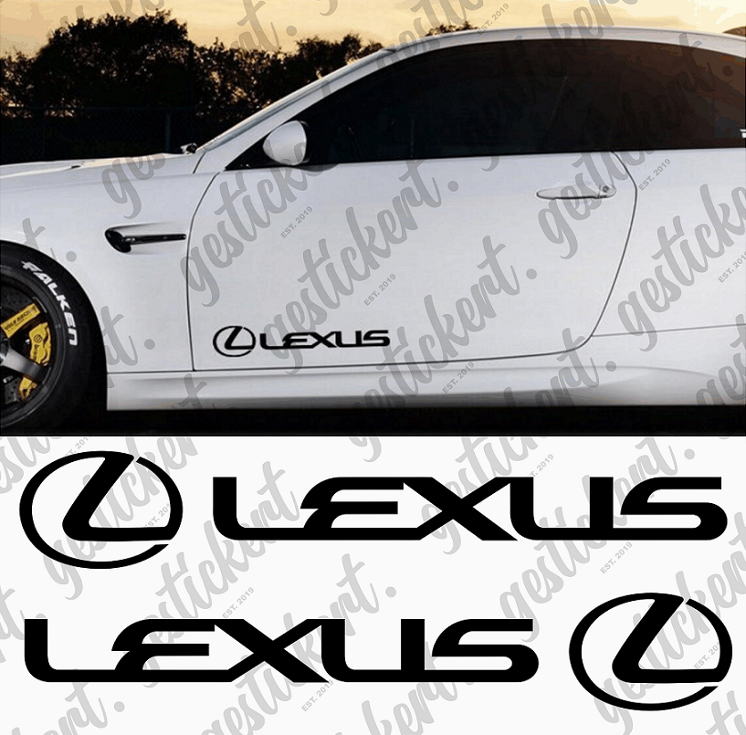 2x 40 cm Aufkleber für Lexus – gestickert
