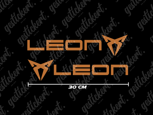 2x 30 cm Aufkleber für Cupra Leon