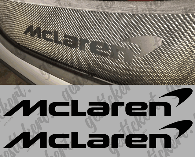 2x Aufkleber Einstieg für McLaren
