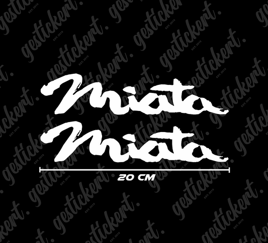 2x 20 cm Miata Aufkleber für Mazda MX-5
