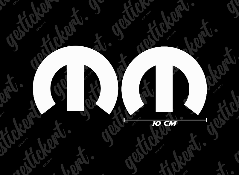 2x 10 cm Mopar Aufkleber