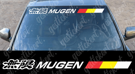 1x 100 cm Mugen Aufkleber für Frontscheibe