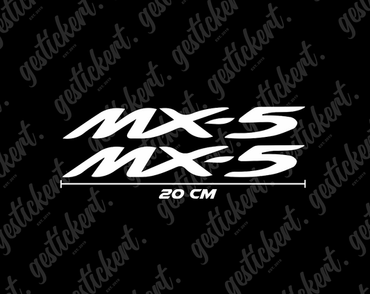 2x 20 cm Aufkleber für Mazda MX-5