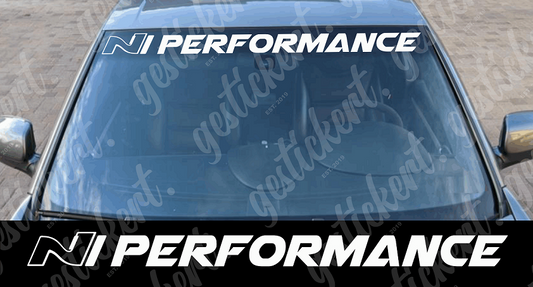 1x 100 cm N Performance Aufkleber für Frontscheibe für Hyundai