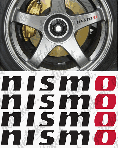 4x Nismo Felgen Aufkleber für Nissan