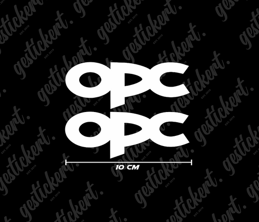 2x 10 cm OPC Aufkleber für Opel
