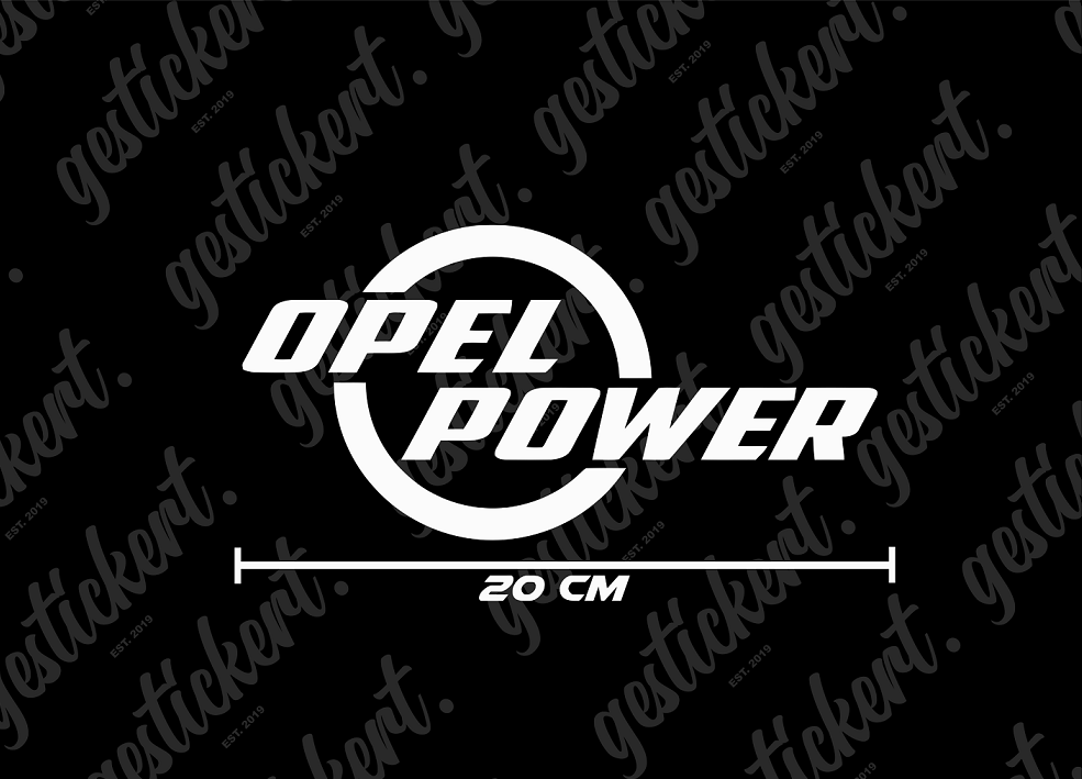 1x 20 cm Opel Power Aufkleber