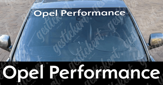 1x 100 cm Performance Aufkleber für Frontscheibe für Opel
