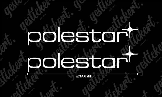 2x 20 cm Polestar Aufkleber für Volvo