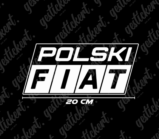 1x 20 cm Polski Fiat Aufkleber