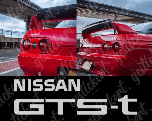 2x Aufkleber für Nissan Skyline R32 GTS-T Heckklappe