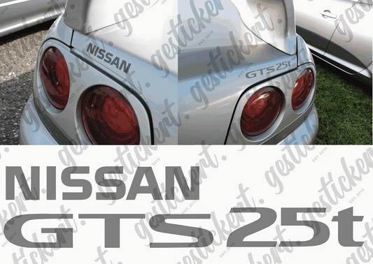 2x Aufkleber für Nissan Skyline R33 GTS25t Heckklappe