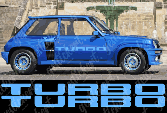2x Aufkleber für Renault R5 Turbo