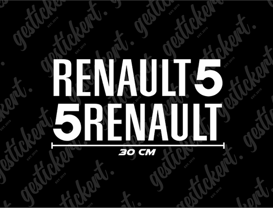 2x 30 cm Aufkleber für Renault 5