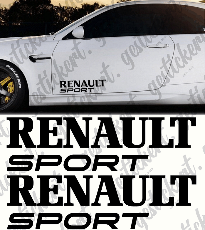 2x 40 cm Renault Sport Aufkleber