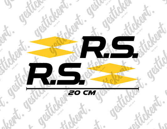 2x 20 cm RS Aufkleber für Renault