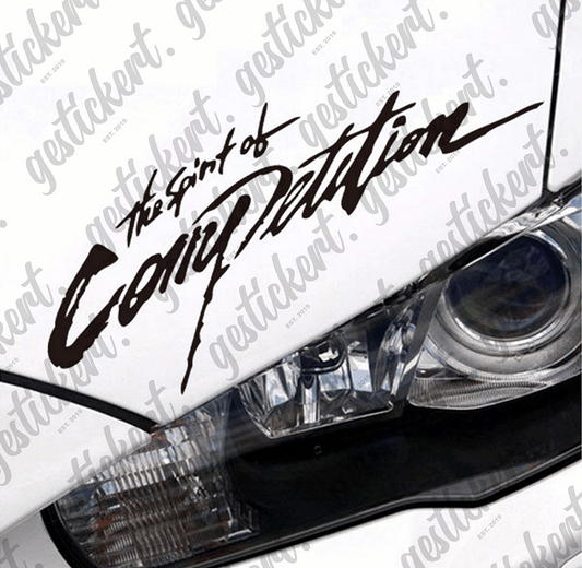 1x 25 cm The Spirit of Competition Aufkleber für Mitsubishi