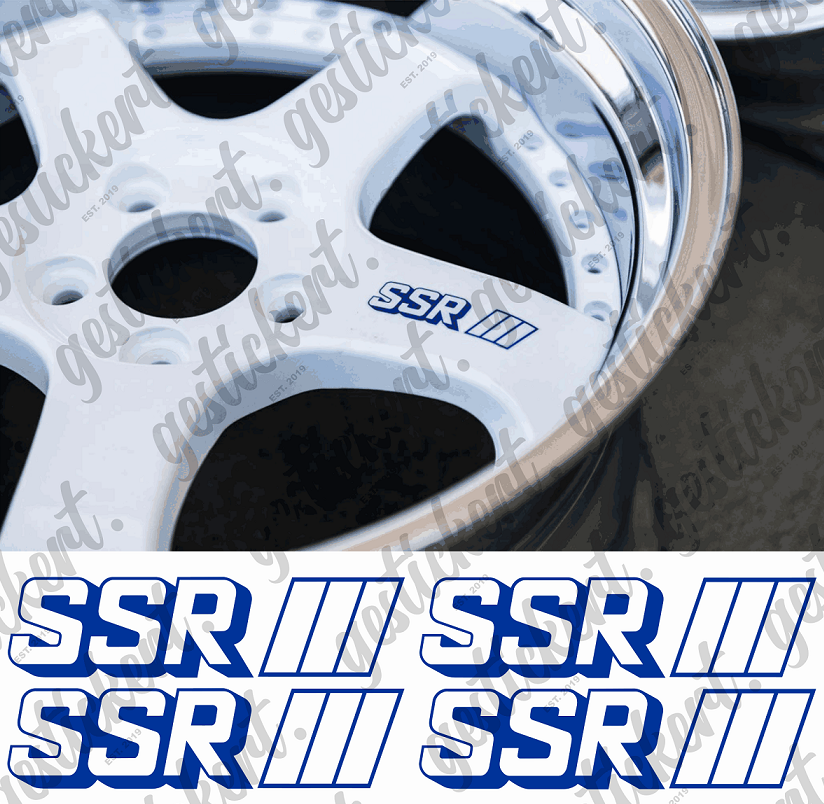 4x SSR Aufkleber für Felgen