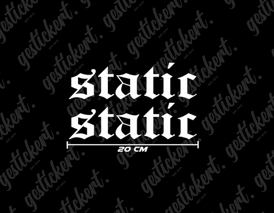 2x 20 cm static Aufkleber