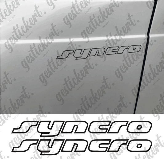 2x Syncro Aufkleber für VW T4 Bus