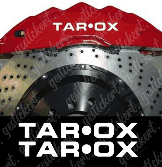 2x Tarox Bremssattelaufkleber