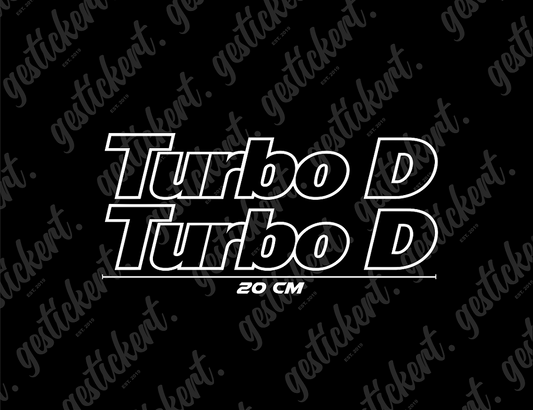 2x 20 cm Aufkleber für Fiat Uno Turbo D