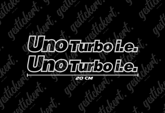 2x 20 cm Aufkleber für Fiat Uno Turbo