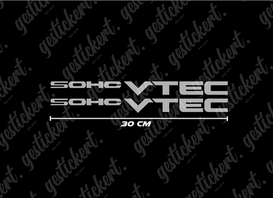 2x 30 cm SOHC VTEC Aufkleber für Honda