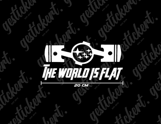 1x 20 cm The World Is Flat Aufkleber für Subaru