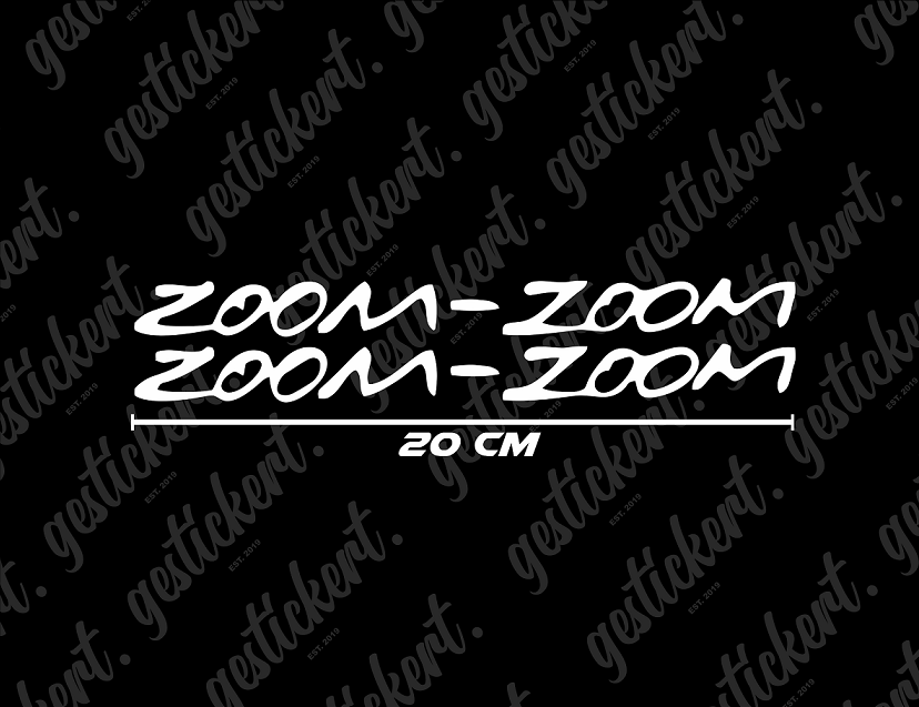 2x 20 cm Zoom Zoom Aufkleber für Mazda