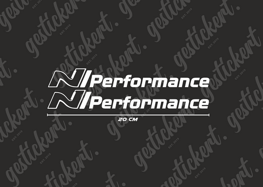 2x 20 cm Hyundai N Performance Aufkleber