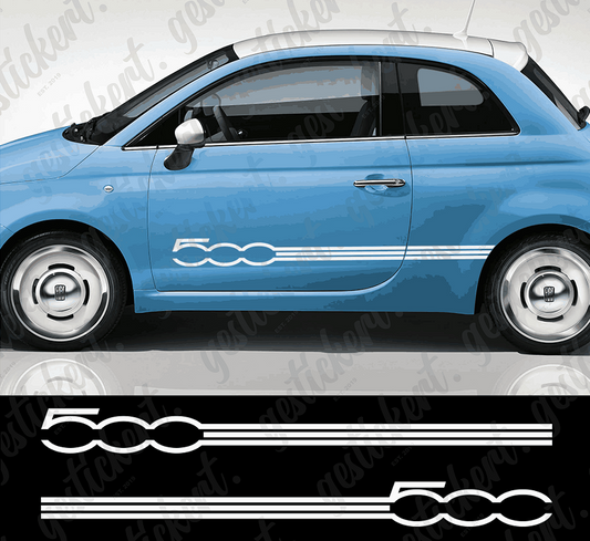 2x Streifen für Fiat 500