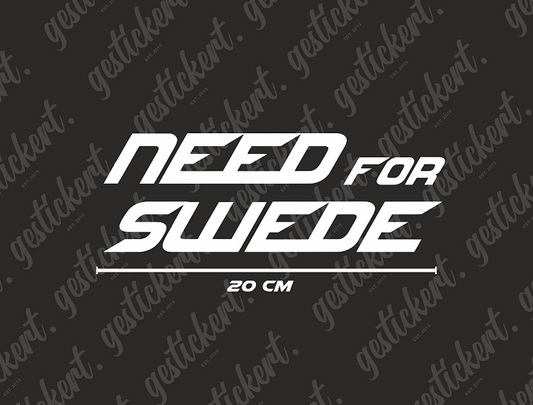 1x 20 cm Need for Swede Aufkleber