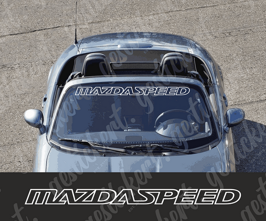 1x 100 cm Mazdaspeed Aufkleber für Frontscheibe