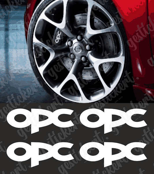 4x Opel OPC Aufkleber für Bremssattel
