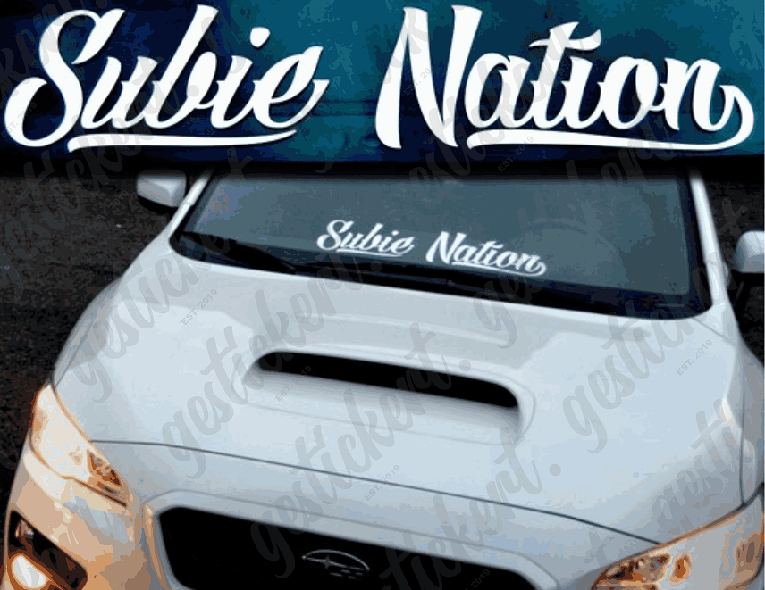 1x 60 cm Subie Nation Aufkleber für Subaru