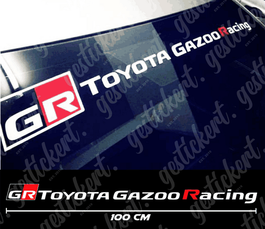 1x 100 cm Toyota Gazoo Racing Aufkleber für Frontscheibe