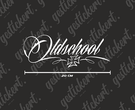 1x 20 cm Oldschool V1 Aufkleber