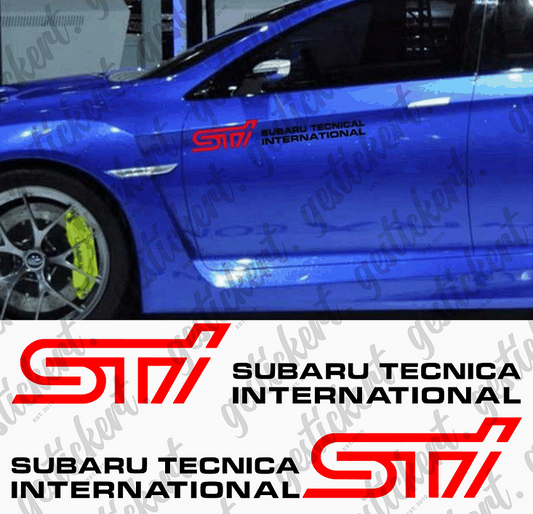 2x 60 cm STI Aufkleber für Subaru